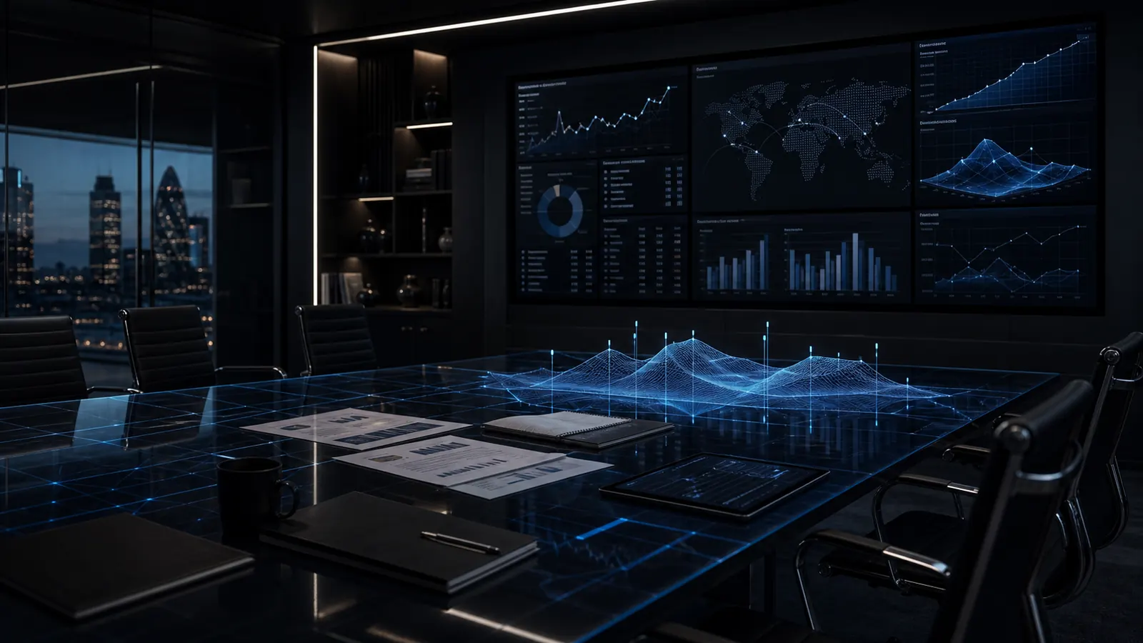 BW Investments capital desk with portfolio screens and risk modelling surfaces